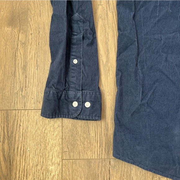 L.L Bean Men's Comfort Stretch Corduroy Shirt, Long-Sleeve Sz XXL NEW Navy - Picture 5 of 5
